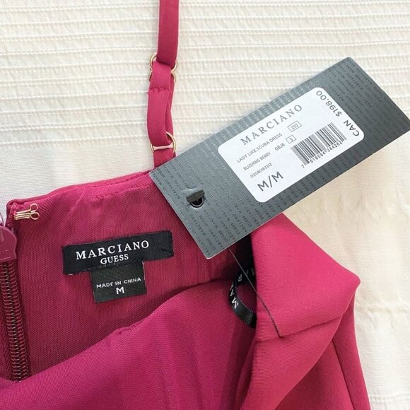 MARCIANO LADY LIKE SCUBA DRESS IN BLUSHING BERRY COLOR - STYLE O2G8016331Z - M - Picture 7 of 10